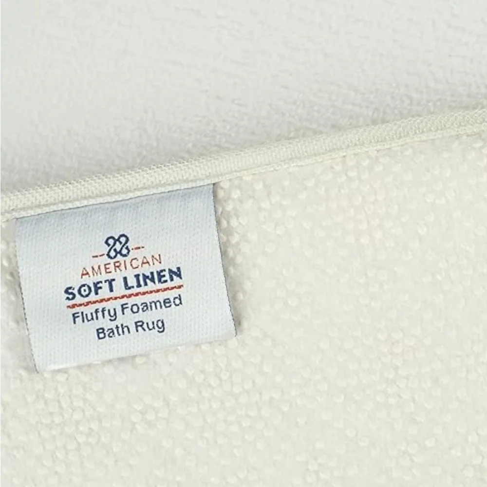 American Soft Linen Fluffy Foamed Bath Rug. 32”x21”. New.